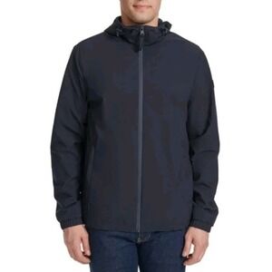 Calvin Klein Mens Windbreaker‎ Jacket, Blue Size XL